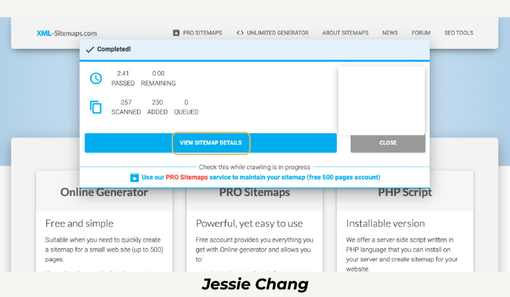 sitemap-XML sitemaps完成建置1